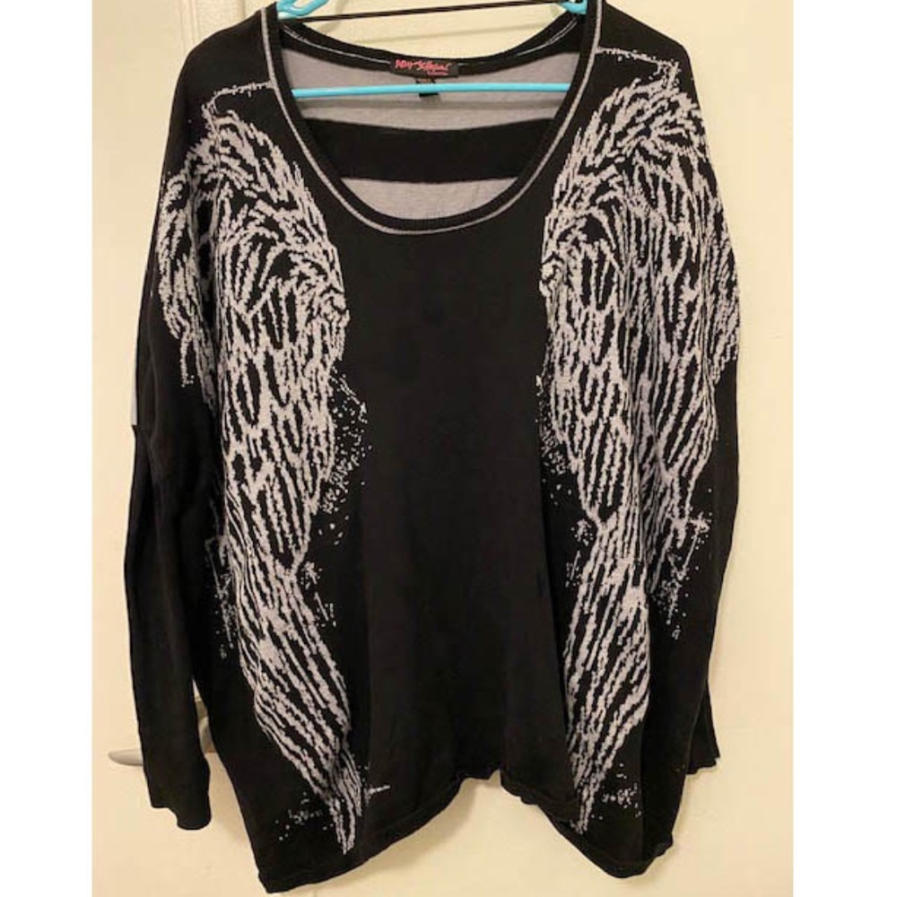 Betsey Johnson Angel Bat Wing Sweater